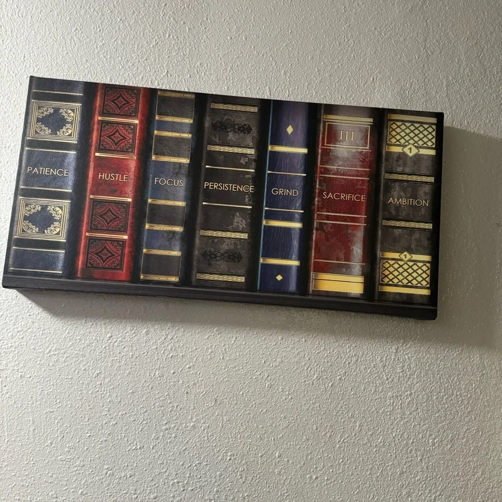 Motivational Book Shelf To Success wall decor